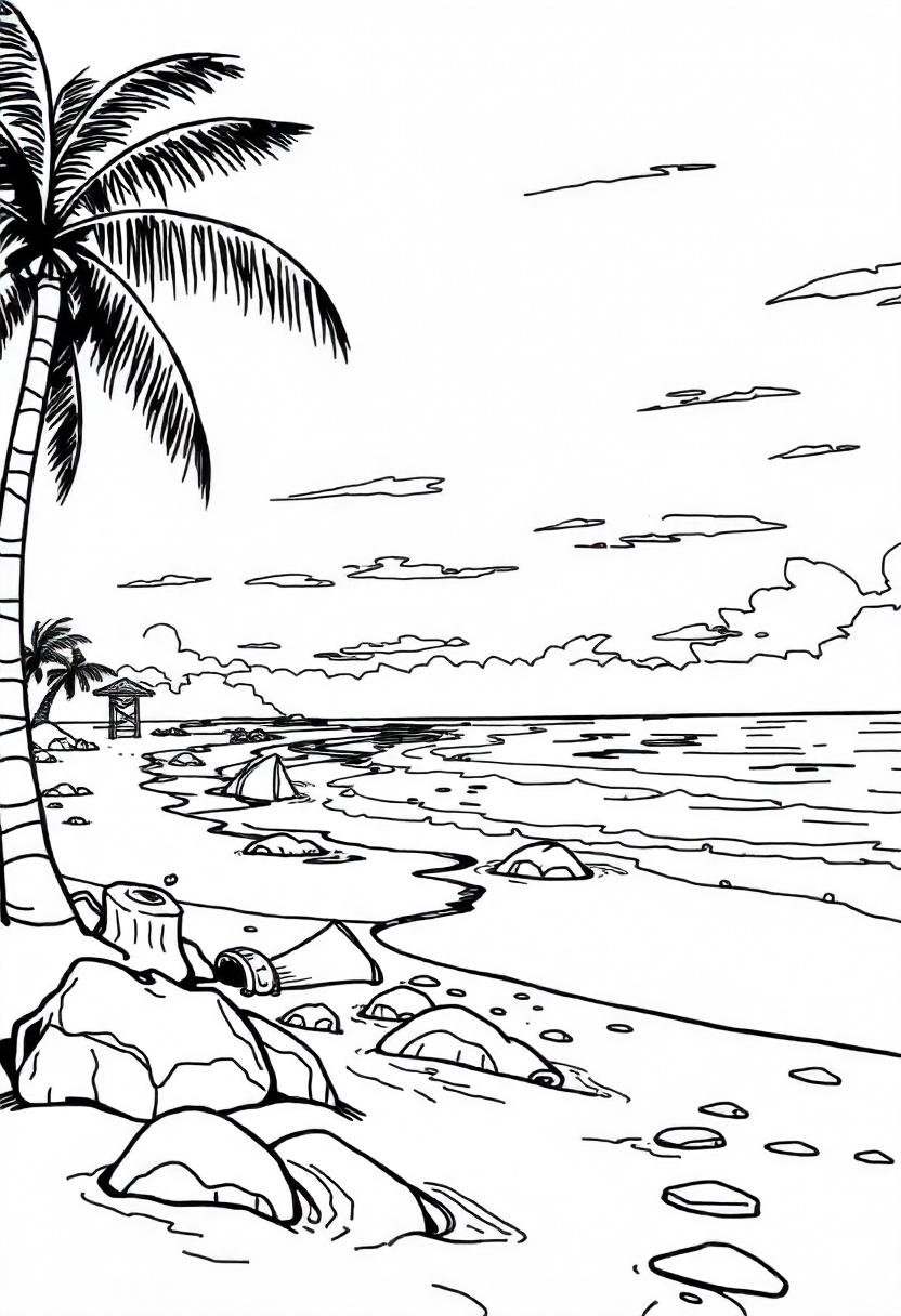 27 Beach Coloring Pages