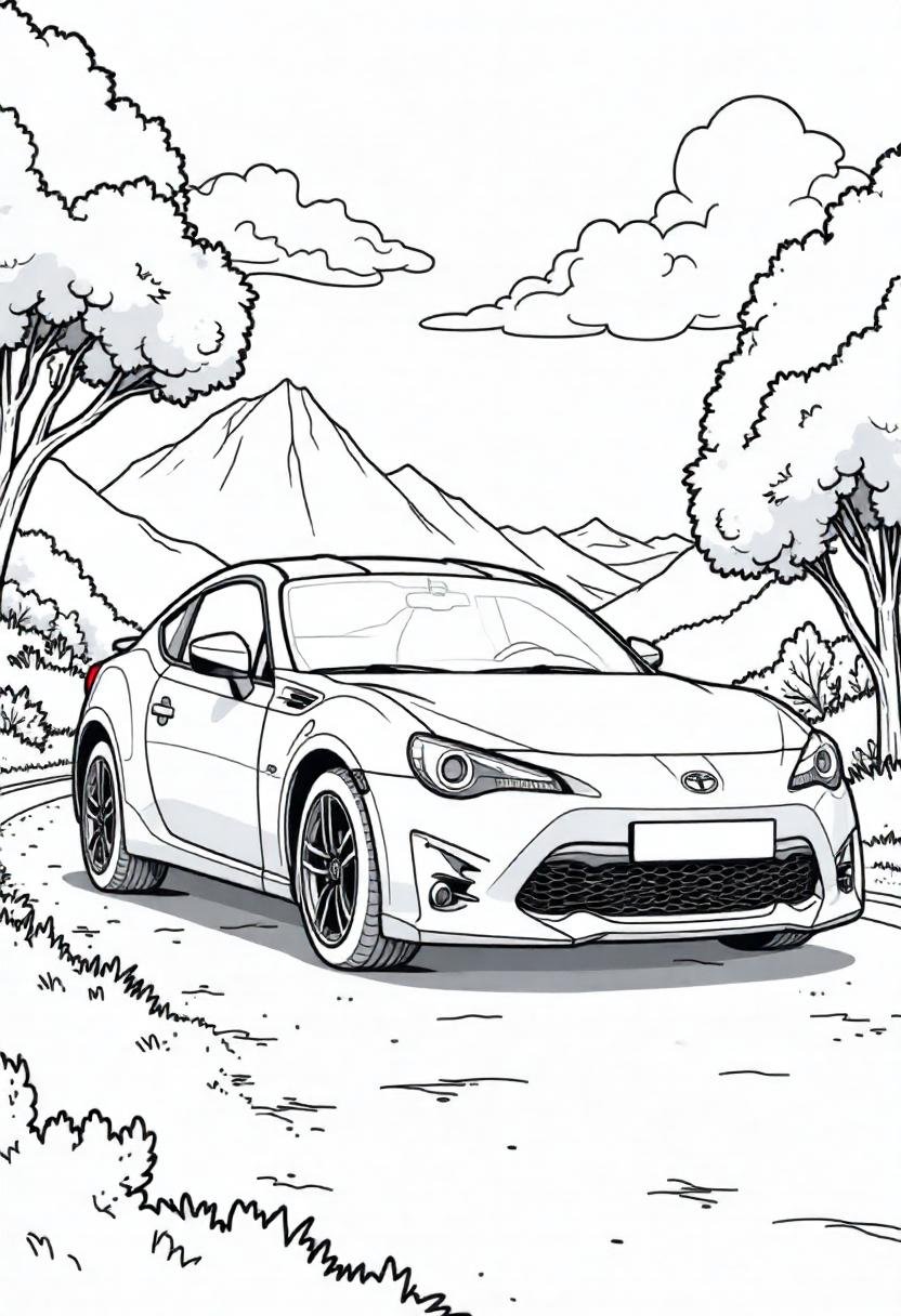 24 Car Coloring Pages