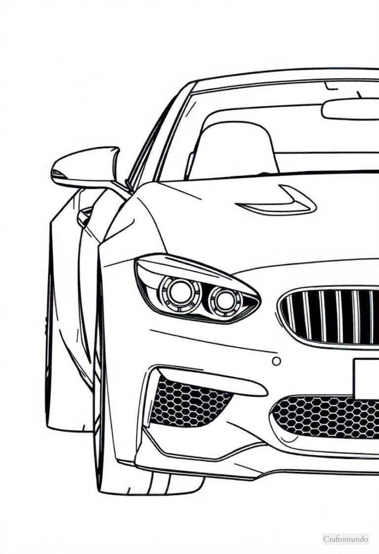 24 Car Coloring Pages CraftoMundo 24-car-coloring-pages-craftomundo