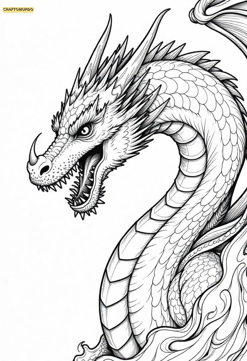 23 Dragon Coloring Pages