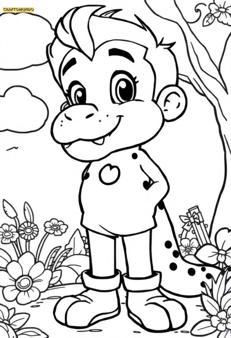 26 Cartoon Coloring Pages - CraftoMundo