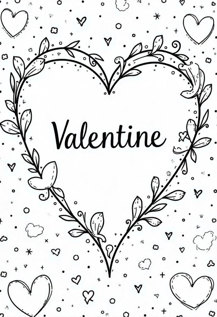 Valentine Coloring Page