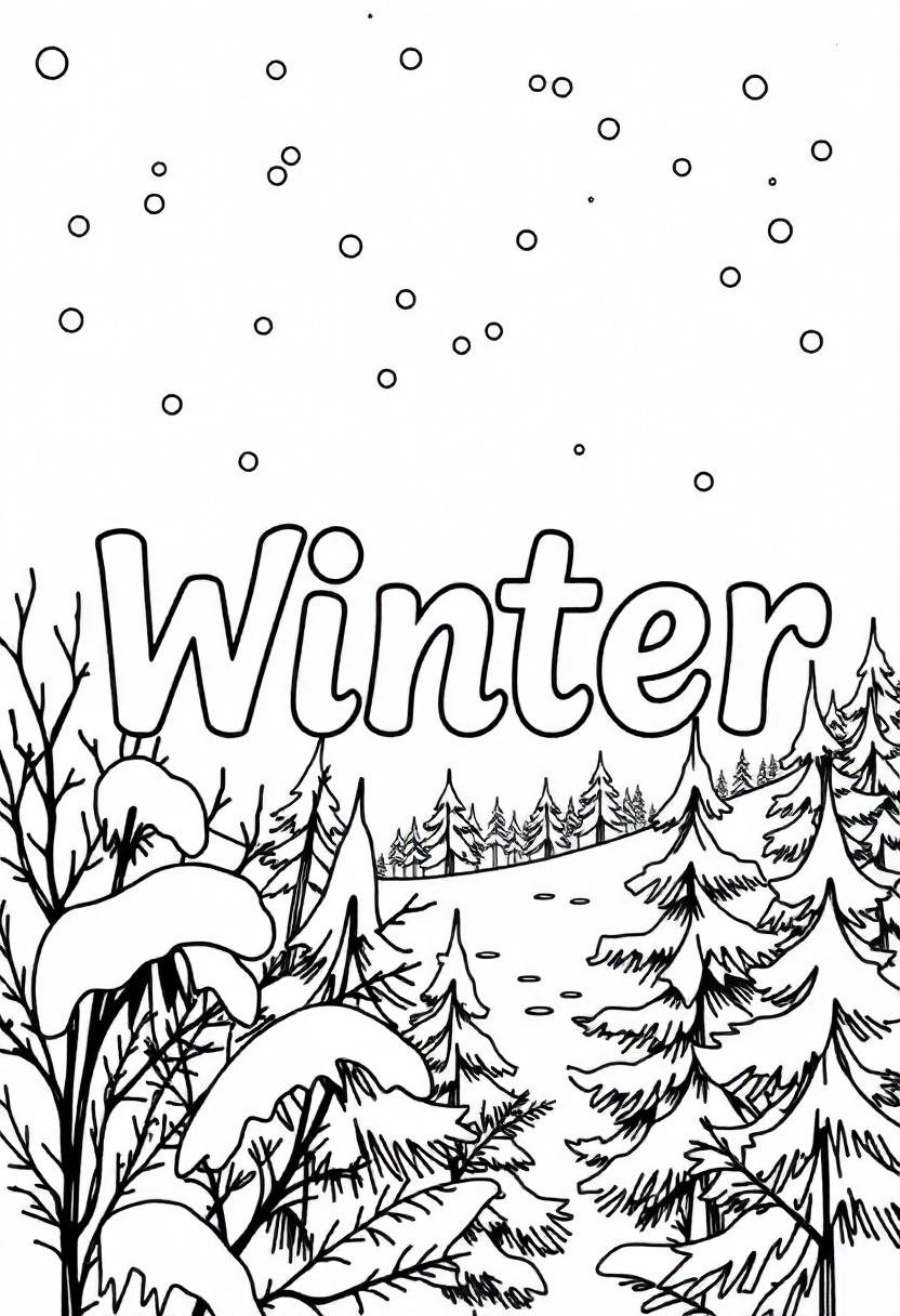 42 Winter Coloring Pages