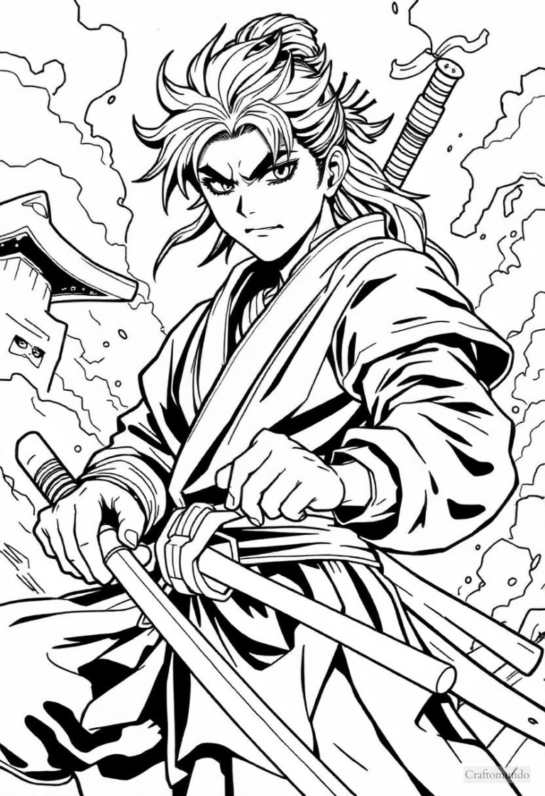 50 Anime Coloring Pages - CraftoMundo